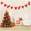 Guirnalda Creativa de 10 Árboles de Navidad de Papel 3D Cadena de Adornos Navideños Decoraciones Colgantes para Fiestas Suministros para Decoración de Pared y Techo