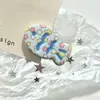 Presilha fofa de franja em desenho animado, presilha lateral de temperamento doce dopamina, nova presilha de bico de pato primavera-verão 2026, acessório de cabelo