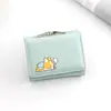 Nueva Cartera para Mujer, Cartera Corta Plegable en Tres Partes de PU Estilo Dibujo Animado Lindo, Cartera de Mano y Portamonedas