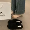 Sapatos Birkenstock de lã cinza estilo retrô floresta para mulheres, calçados de outer wear para outono e inverno, novo modelo slip-on 2026, pantufas de meia com forro de fleece