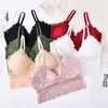 Conjunto de lencería de encaje transfronterizo con sujetador de espalda hueca, camisola cómoda de corte ajustado y bustier