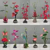 Decoración de Plato de Sashimi, Guarnición de Plato Frío para Catering de Hotel, Decoraciones de Flores y Hierbas de Plástico para Platos, Adornos Pequeños, Flor de Ciruelo de Invierno