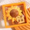 Regalo de graduación para ser no. 1 broche de accesorios de flor de girasol simulación tejida a mano regalo para examen de ingreso a la universidad venta al por mayor