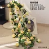 Decoración de Pared de Flores de Hortensia Artificial para Puertas, Arreglo Floral Atmosférico, Cascada de Flores Falsas de Lujo Ligero para Paisajismo, Hojas Verdes Artificiales