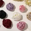 Estilo suave satén capullo de rosa tridimensional DIY vintage lujo ligero alta gama accesorios para vestidos broche materiales para accesorios de cabello