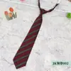 Nueva Corbata JK Fresca de Primavera/Verano para Hombre y Mujer con Rayas Diagonales Estudiante Escolar Cremallera Corbata Perezosa Venta al por Mayor