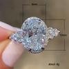 Cao Shi deseja venda quente Novo simples em forma de ovo micro-incrustado anel de noivado feminino Europeu e Americano Flash Diamond Wedding anel de noiva