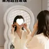 Espejo de Vestir de Moda para Dormitorio del Hogar, Espejo de Pie de Lujo para Niñas, Espejo Irregular de Cuerpo Entero Estilo Ins Ondulado