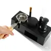 Dispensador de café en polvo y juego de pisón, juego de tres piezas para base de pisón 51/53/58 mm, martillo de pisón de café de fuerza constante