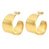 2024 nova série europeia e americana de aço inoxidável 18K brincos oca estrela Arc anel brincos design personalizado feminino