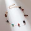 Pulseira de Ágata de Design Nicho de Moda, Pedra Original Irregular, Joia, Temperamento Feminino Europeu e Americano, Pulseira de Alta Qualidade