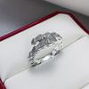 Cao Shi Shake Som Explosões Anel de Cobra Design de Nicho Feminino Medusa Python Seção Osso Diamante Anel Animal Tridimensional