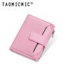 Estilo Coreano Nueva Billetera Corta con Patrón de Piedra para Mujer Simple Plegable de Dos Cuerpos con Cremallera Soporte para Múltiples Tarjetas Billetera de Cuero