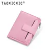 Cartera corta para mujer de gran capacidad estilo japonés y coreano, de mano transfronteriza, con pliegue del 20%, cremallera, cartera de PU, bolsa plateada, tela financiera