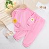 Conjunto de dos piezas de suéter y pantalones de color caramelo para bebés, niños y niñas, primavera y otoño, estilo occidental, informal, de moda, para baby boomers.