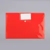 En Stock Al Por Mayor Bolsa de Plástico Transparente para Documentos Tamaño A4 con Hebilla Almacenamiento de Oficina Bolsa Impermeable para Documentos Juego de Ocho Piezas En Stock Al Por Mayor