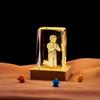 Atacado transfronteiriço menino de oração cubo de cristal de gravação a laser tridimensional 3D ornamentos de luz noturna luminosos