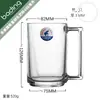 Taza Transparente Estilo Ins Lemeiya Taza de Vidrio Templado Taza Resistente al Calor Apta para Microondas Taza para Leche Cerveza Café