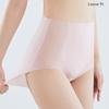 Roupa Íntima Sem Costura de Cintura Alta Feminina Verão Ultrafina Respirável Algodão Puro Parte Inferior Levanta Barriga Calcinha Cavada Modeladora Pêssego