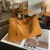 Bolso de mujer vintage de cuero genuino transfronterizo, bolso de axila de ante esmerilado de capa superior de piel de vaca, bolso bandolera versátil para el uso diario de mujeres