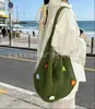 Bolsa de Palha Trançada à Mão Vazada para Mulheres, Estilo Casual Preguiçoso de Verão, Bolsa de Palha de Grande Capacidade, Bolsa de Ombro para Férias na Praia