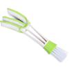 Cepillo multiusos de doble cabezal para espacios entre vehículos, cepillo para limpiar salidas de aire acondicionado, cepillo para teclado y cepillo para eliminar el polvo de las persianas.