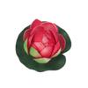 Flor de Simulação de Lótus Lagoa de Folha de Lótus Paisagem Decorativa Flor Falsa Água Tanque de Peixes de Lótus Flutuante Adereços de Plástico na Água