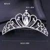 Tocado de corona para niños, corona de princesa con diamantes de imitación, peine para el cabello, regalo de cumpleaños para niña pequeña, accesorios para el cabello de bebé, peine, joyería