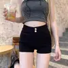Shorts Negros Rectos Estilo Hot Girl para Mujer, Nuevo Estilo Verano 2026, Tiro Alto, Adelgazantes, Para Chicas Menudas, Sexys, Versátiles, Hot Pants Bodycon
