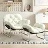 Sillón individual para sala de estar y dormitorio, silla con respaldo, silla de ocio para balcón, sofá perezoso estilo vintage, sillón reclinable para apartamentos pequeños