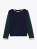 Estilo Ins Outono e Inverno Feminino Personalizado Gola Redonda Manga Morcego de Cintura Alta Curta Tricô de Cor Pura Estilo Cruzado Europeu e Americano