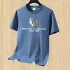 2025 Camiseta Masculina de Manga Curta com Gola Redonda Solta Verão Nova Casual Esportiva Estilo Coreano Ins Base Camiseta de Tamanho Grande Moda Masculina
