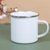 Taza de esmalte engrosada impresión de logo personalizado imagen foto taza de agua niños jardín de infantes autorretrato hierro tarro de té juego de tazas