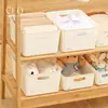 Caixas plásticas de armazenamento, caixas organizadoras para despensa com alças e cestos de armazenamento perfeitos para a cozinha, banheiro, escritório em casa, armários e prateleiras