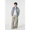 Camisa de Cuadros Retro Japonesa Sanhomme Primavera y Otoño Estilo Melard Camisa Cuadros Casual para Hombre 6062