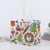 Bolsa No Tejida Recubierta Transfronteriza Bolso de Mano Navideño Embalaje de Ropa Personalizado Bolso de Compras Plegable Estéreo