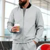 Chaqueta Casual de Primavera y Otoño Estilo Americano para Hombre Transfronteriza Amazon Casual Cuello Alto Holgada Simple con Cremallera para Hombre
