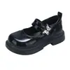Sapatos Pequenos de Couro para Meninas 2026 Novo Outono Sapatos de Princesa Estilosos para Crianças Sapatinhos Pretos de Performance para Bebês Sapatos Individuais para Meninas Pequenas