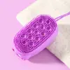 Toalha de banho de silicone massagem costas esfregar lama banho artefato dupla face esfoliação escova de banho urso esponja escova de bolhas