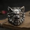 Diseño Original Plata Pura S999 Anillo León Tang Estilo Chino Anillo Vivo