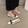 Zapatos Planos Cuadrados con Moño Negros para Mujer 2024 Nuevos de Primavera y Otoño Versátiles para Viajar Mocasines