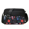 Mochila de Hombro con Flor Simple y de Moda para Mujer Bolso Cruzado Portátil para Personas de Mediana Edad y Mayores Bolso Pequeño para Viajes Cotidianos Bolso con Flor de Color de Contraste