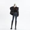 Outono e Inverno Novo Stretch Justo Leggings Slim Femininas 2023 Estilosas Cintura Alta Forradas com Lã Lápis Jeans Calças da Moda
