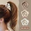 Pinza de Garra Alta para Cola de Caballo de Flor de Rosa para Mujeres, Pinza de Garra para la Parte Posterior de la Cabeza, Pasador de Flor, Accesorio para el Cabello, Tocado, Fijación de la Raíz del Cabello