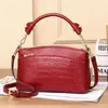 Bolsa Feminina 2026 Nova Bolsa Feminina de Couro Genuíno Bolsa Transversal Bolsa de Mão Padrão Crocodilo Bolsa de Ombro Douyin Live Kuaishou 3633
