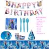 Plato de Papel Vajilla Fiesta Temática de Cumpleaños Congelada Elsa Anna Princesa Bandera Vaso Plato Paquete de Servilletas