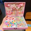 Set de Caja de Regalo de Accesorios para el Cabello para Niñas Regalo de Cumpleaños para Niña Pequeña Caja de Joyería Pasador para el Cabello Headdress de Kuromi para Niña Pasador para el Cabello de Niña