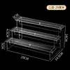 Soporte de exhibición acrílico, estante de escalera transparente, caja ciega de almacenamiento, estante de exhibición para adornos pequeños, gabinete para figuras lindas