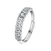 Anillo de Pareja de Cobre con Moneda de la Suerte Estilo Frío Vintage Anillo Abierto Ajustable de Transferencia para Hombre y Mujer