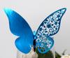 Tarjeta decorativa de San Valentín de AliExpress, pegatina de pared con mariposa 3D estéreo, taza hueca láser, tarjeta de asiento, venta al por mayor